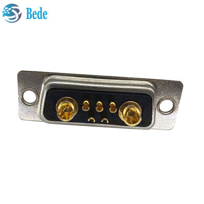 High Current Planning D-Sub Connector DB 7W2 Female Connector with Solder Cup Termination Style and 500 Mating Cycles