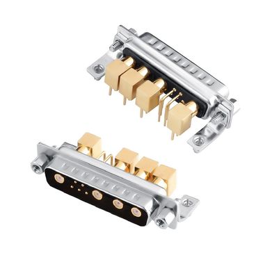 D-Sub Mixed Coaxial Connector RF / Power Righ Angle Conecector 9W4 for PCB