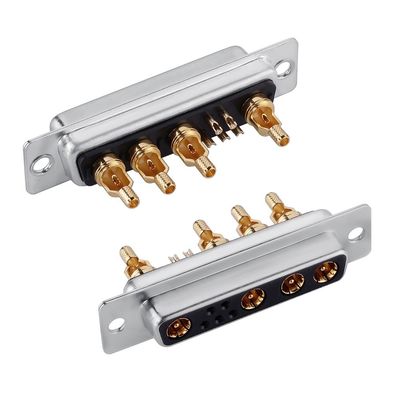 D-Sub Mixed Coaxial Connector RF / Power Righ Angle Conecector 9W4 for PCB