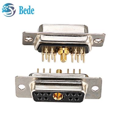 11W1 Combination D Sub Connectors male / female mixed High Current and Coaxial signal