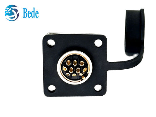 CM10 10Pins DDK Square Flange IP67 Waterproof Circular Connector with Solder Termination