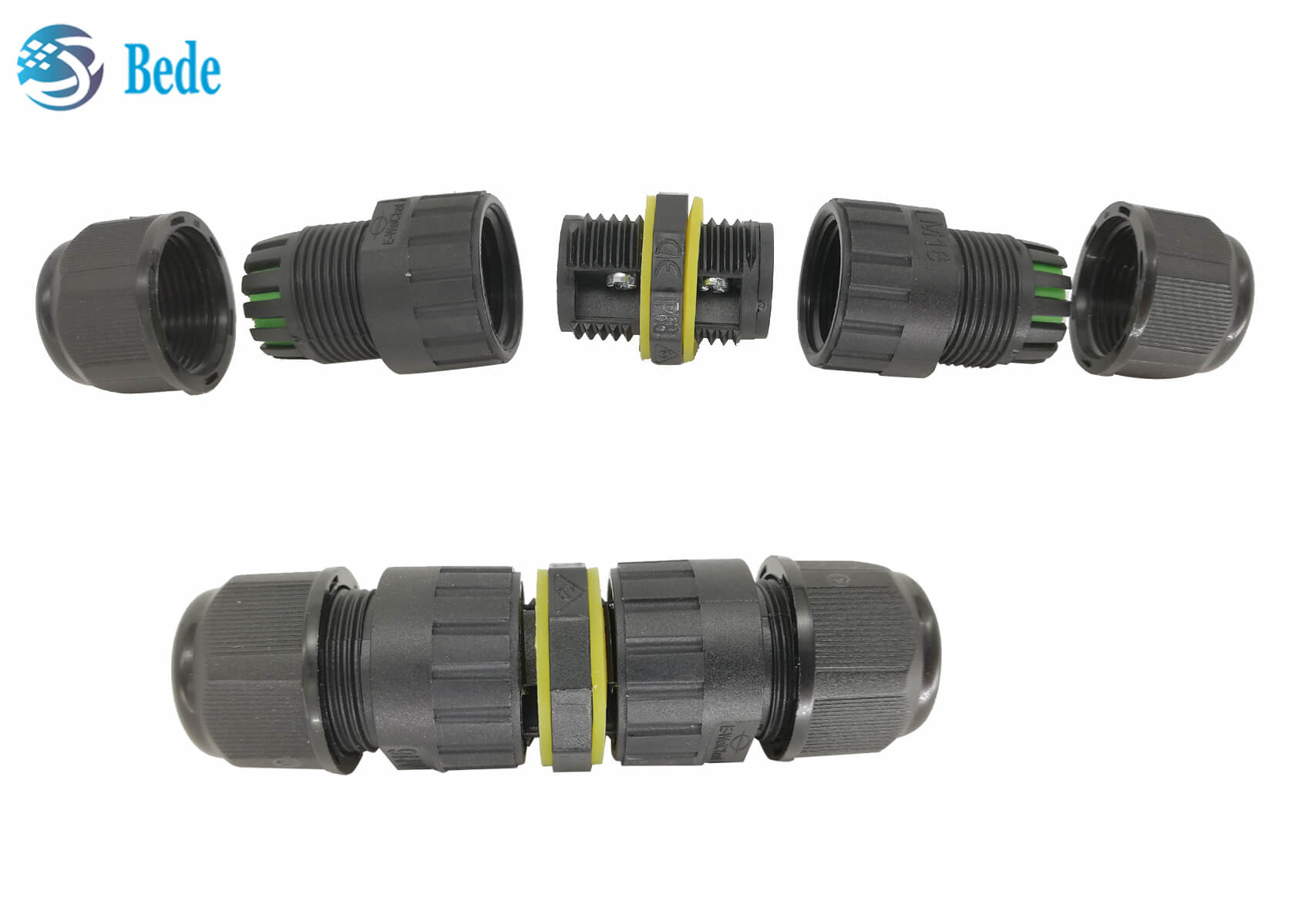 Underground IP68 Electrical Waterproof Cable Connectors 2 Channel 23 Pins M16 Outdoor