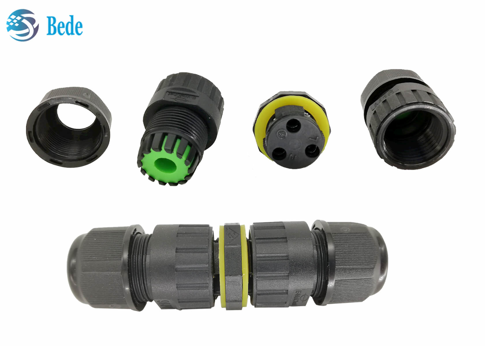 Underground IP68 Electrical Waterproof Cable Connectors 2 Channel 23 Pins M16 Outdoor