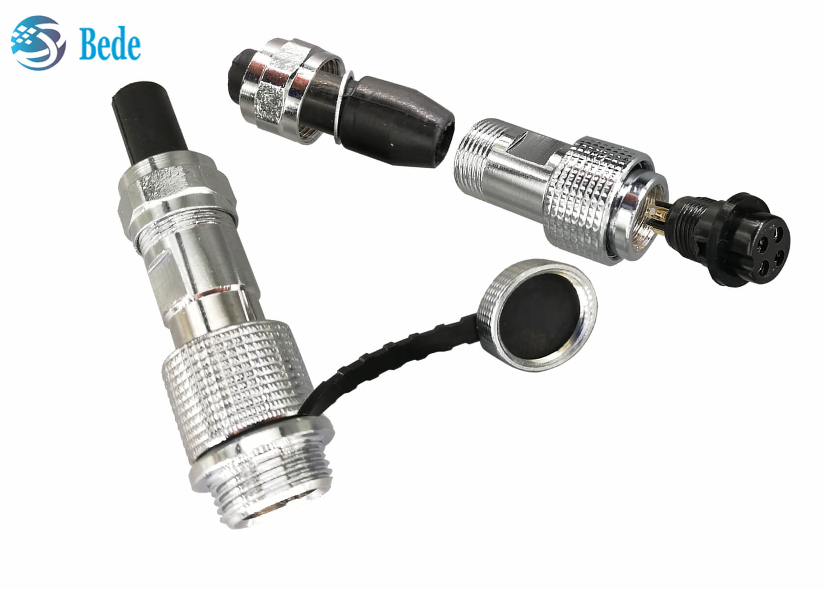 Connecteur Aviation GX12 3 Broches Plaqué Or - Lot De 2 Avec Fiche Et Prise à Souder - 400V/5A, Pour électronique