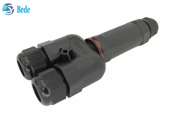 Y Type 3 Channel 2 3 4 5 Pin Waterproof Electrical Connectors Ip68 250v 16~24a