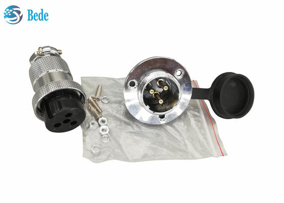 Round Flange And Dust Cover  8 9 10 12 Pin Circular Connectors  For Panel Mounting