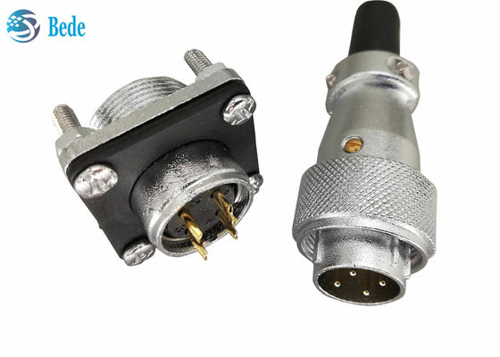 WS20 5 6 7 8 Pin Circular Connector With Square Flange And Dust Cover 500V 10A